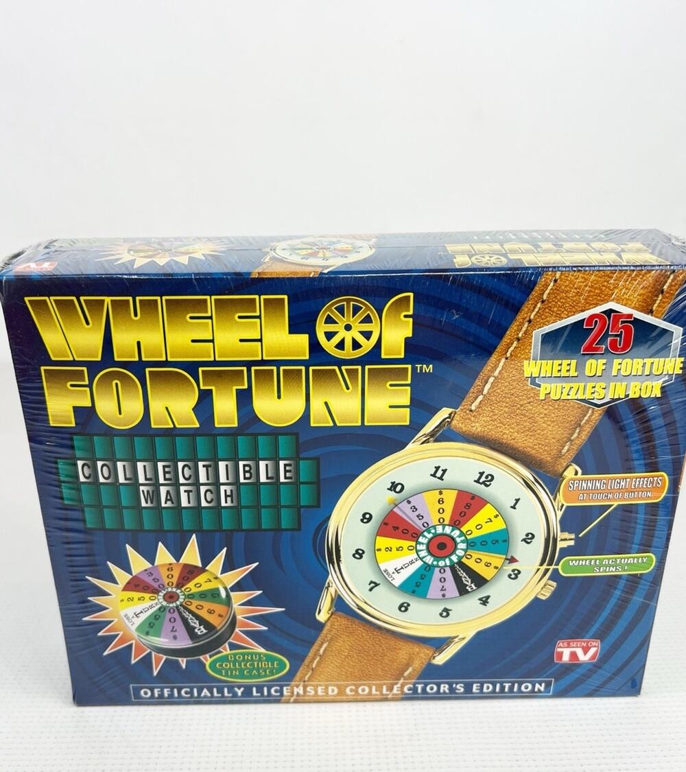 Wheel of Fortune Collectors Wrist Watch Vintage 1999 New Sealed Free Shipping